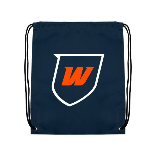  Navy Drawstring Backpack - Shield Icon