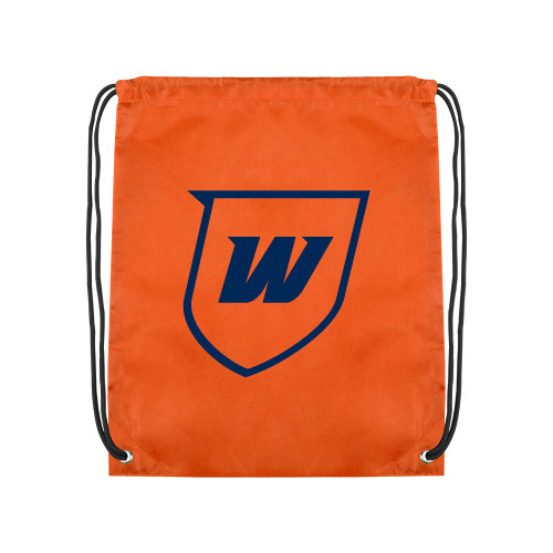  Orange Drawstring Backpack - Shield Icon