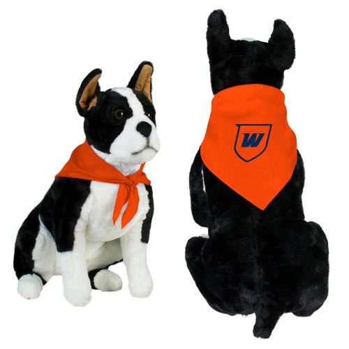  Orange Pet Bandana - Shield Icon