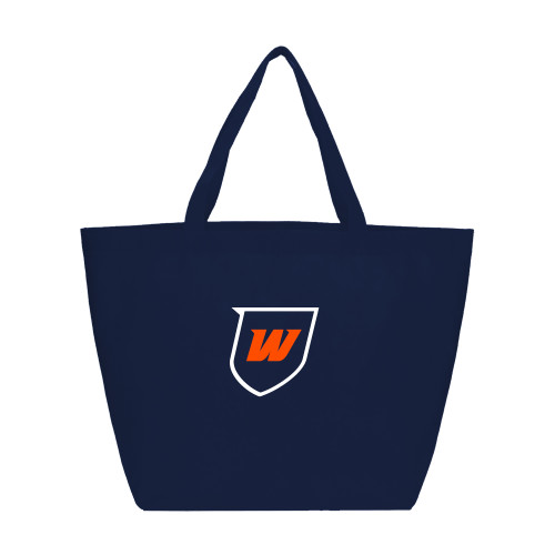  Yaya Non Woven Navy Shopper Tote - Shield Icon