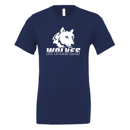  Bella + Canvas Navy Jersey Cotton T Shirt - Mascot