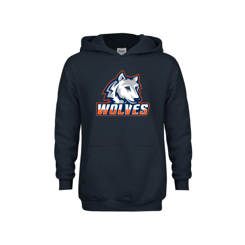  Youth Navy Fleece Hoodie - Mascot
