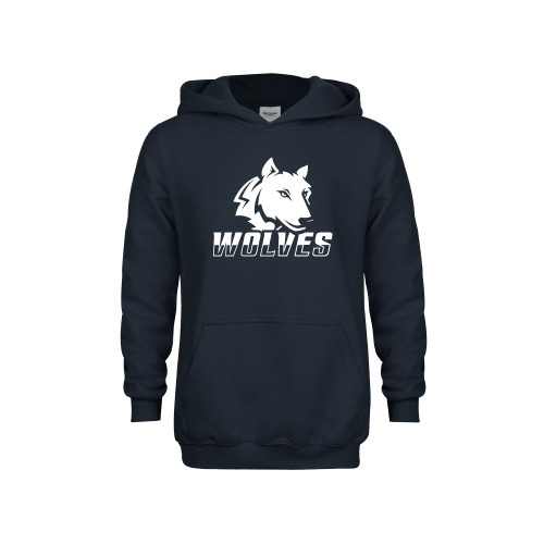 Youth Navy Fleece Hoodie - Mascot