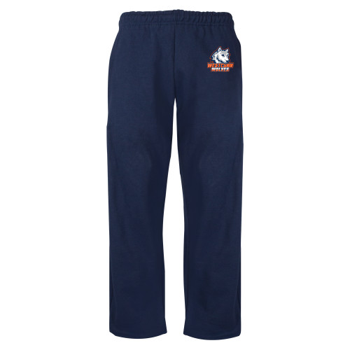  Navy Fleece Open Bottom Pant - Westconn Wolves Athletic Mark