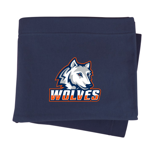  Navy Sweatshirt Blanket - Mascot