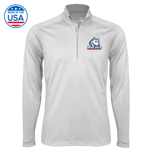  Syntrel White Interlock 1/4 Zip - Mascot