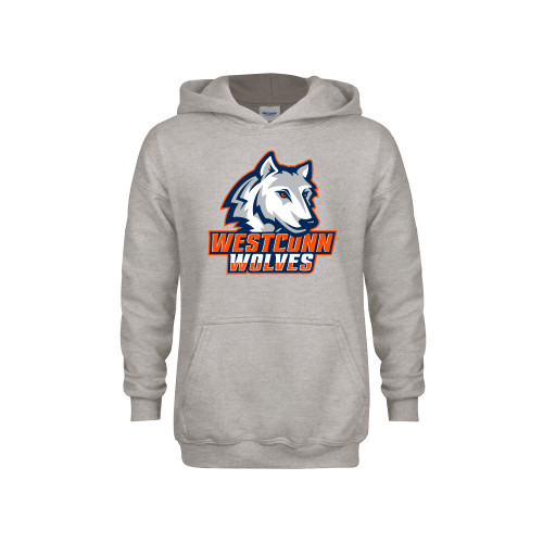  Youth Grey Fleece Hood - Westconn Wolves Athletic Mark