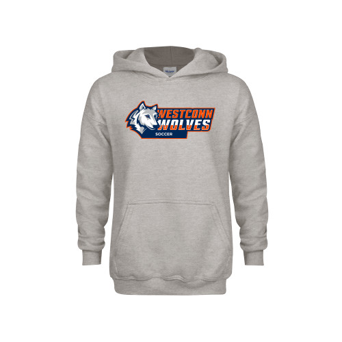  Youth Grey Fleece Hood - WestConn Wolves - Soccer
