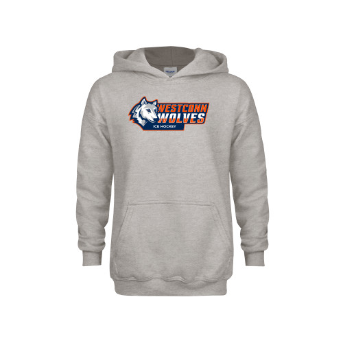  Youth Grey Fleece Hood - ICE HOCKEY WCSU
