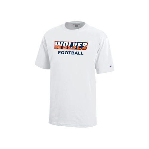  Champion Youth White Short Sleeve Tee - Football WCSU