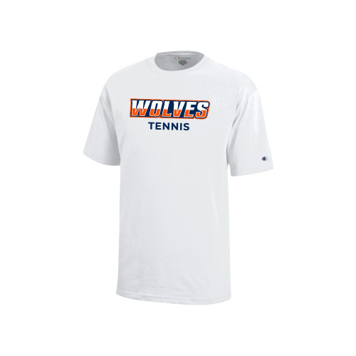  Champion Youth White Short Sleeve Tee - Tennis WCSU