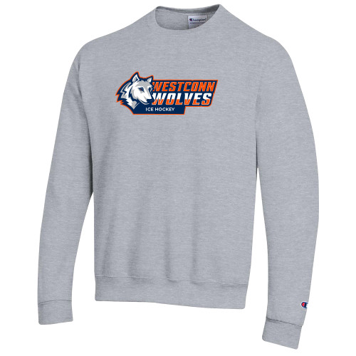  Champion Heather Grey Fleece Crew - ICE HOCKEY WCSU