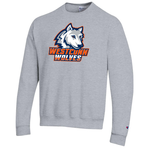  Champion Heather Grey Fleece Crew - Westconn Wolves Athletic Mark