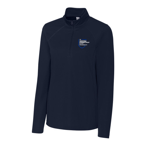  C&B Womens Dark Navy Clique Ice Pique Half Zip - Institutional Shield