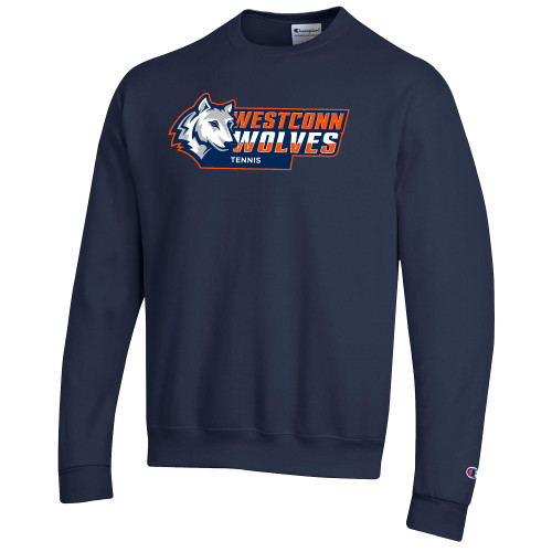  Champion Navy Fleece Crew - WestConn Wolves - Tennis