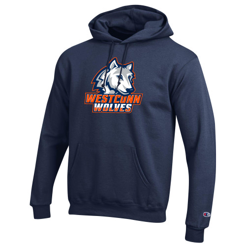  Champion Navy Fleece Hoodie - Westconn Wolves Athletic Mark