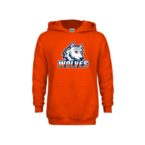  Youth Orange Fleece Hoodie - Mascot