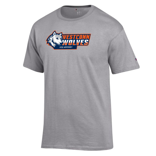  Champion Oxford Grey T Shirt - ICE HOCKEY WCSU