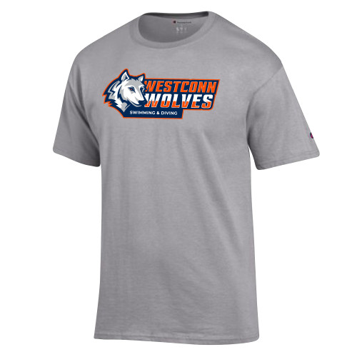  Champion Oxford Grey T Shirt - WestConn Wolves - Swimming and Diving