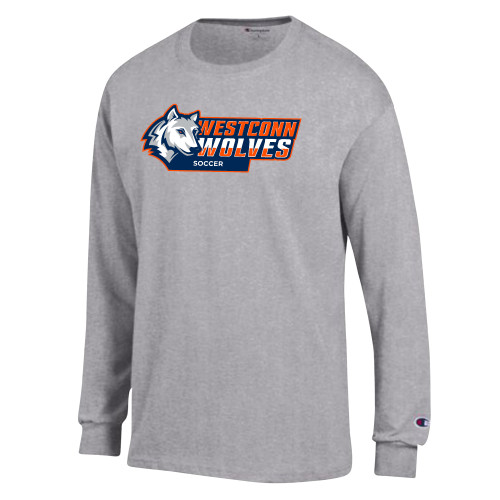  Champion Oxford Grey Long Sleeve T Shirt - WestConn Wolves - Soccer