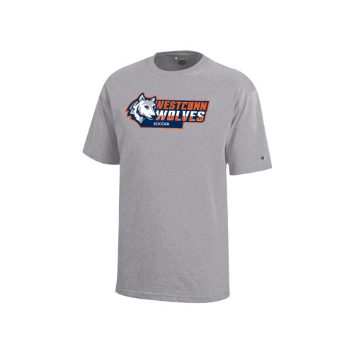  Champion Youth Grey Short Sleeve Tee - WestConn Wolves - Soccer