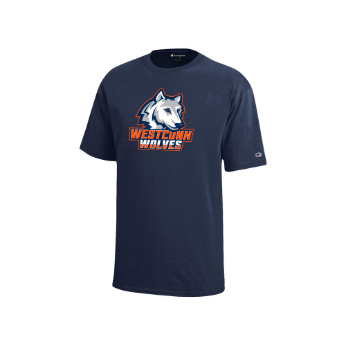  Champion Youth Navy Short Sleeve Tee - Westconn Wolves Athletic Mark