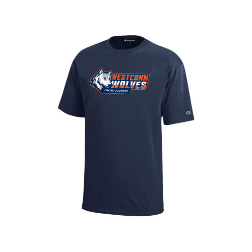  Champion Youth Navy Short Sleeve Tee - WestConn Wolves - Cross Country