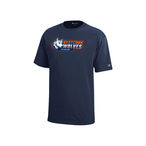  Champion Youth Navy Short Sleeve Tee - ICE HOCKEY WCSU