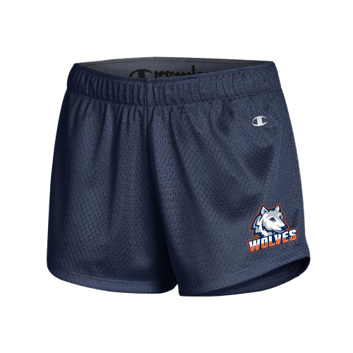  Champion Womens Navy Mesh Short - Mascot