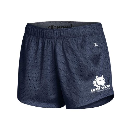  Champion Womens Navy Mesh Short - Mascot