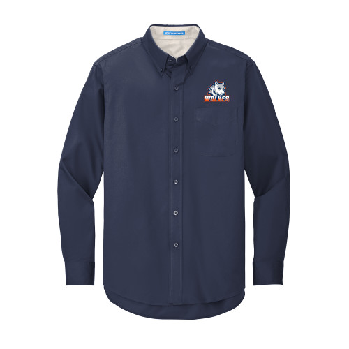  Navy Twill Button Down Long Sleeve - Mascot