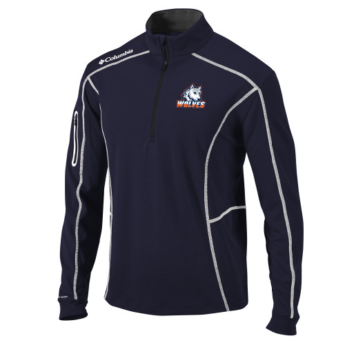  Columbia Navy Omni Wick Shotgun 1/4 Zip - Mascot