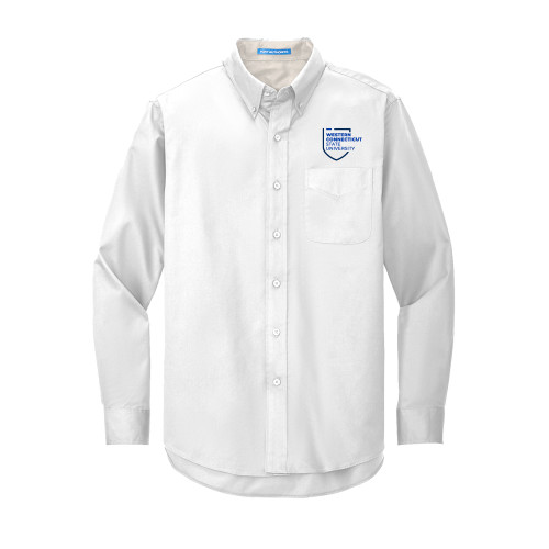  White Twill Button Down Long Sleeve - Institutional Shield