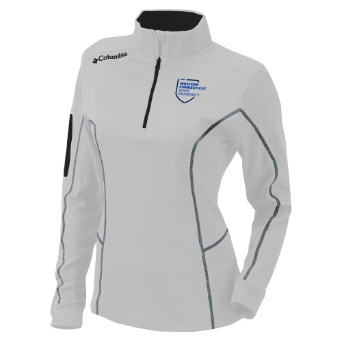  Columbia Womens Omni Wick White 1/4 Zip - Institutional Shield