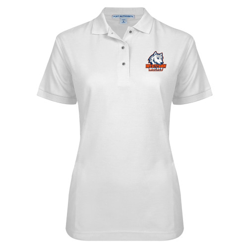 Main Image for  Womens Silk Touch White Pique Polo