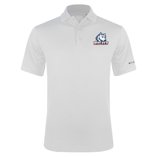  Columbia White Omni Wick Drive Polo - Mascot
