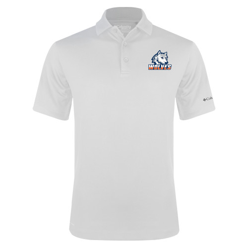  Columbia White Omni Wick Drive Polo - Mascot