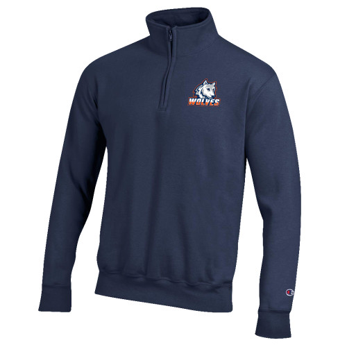  Champion Navy Fleece 1/4 Zip - Mascot