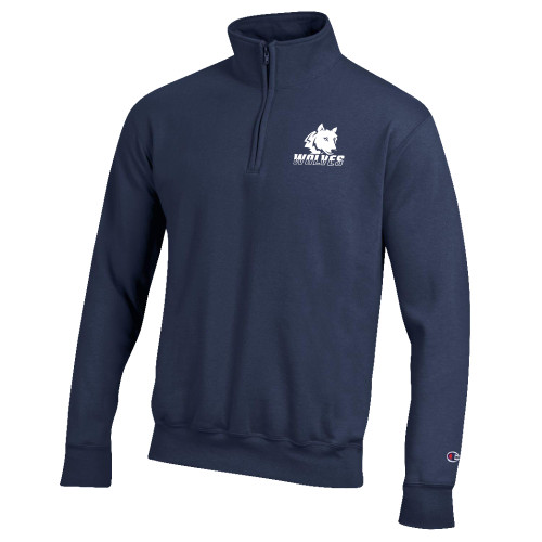  Champion Navy Fleece 1/4 Zip - Mascot