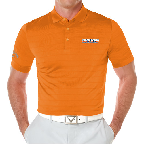 Callaway Orange Opti Vent Polo - Athletic Wordmark
