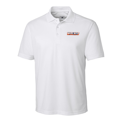 C&B White Clique Ice Pique Polo - Athletic Wordmark
