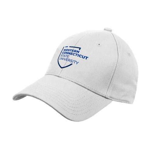  White Structured Adjustable Pro Style Hat - Institutional Shield
