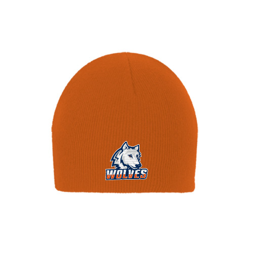  Orange Knit Beanie - Mascot