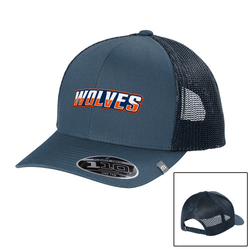  TravisMathew Navy Trucker Cap - Athletic Wordmark