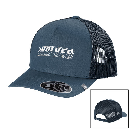  TravisMathew Navy Trucker Cap - Athletic Wordmark