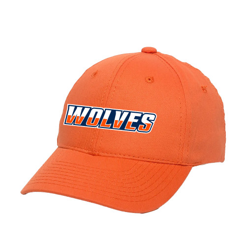  Orange Structured Adjustable Pro Style Hat - Athletic Wordmark