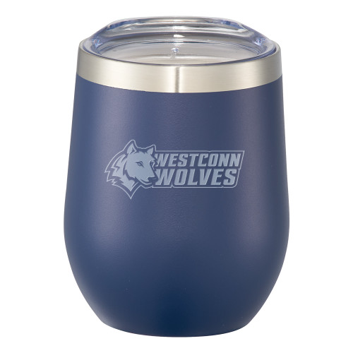  Corzo Vacuum Insulated Navy Cup 12oz - Westconn Wolves Mascot Head Left Engraved
