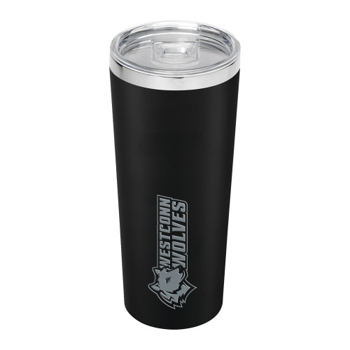  Thor Vacuum Insulated Black Tumbler 22oz - Westconn Wolves Mascot Head Left Engraved