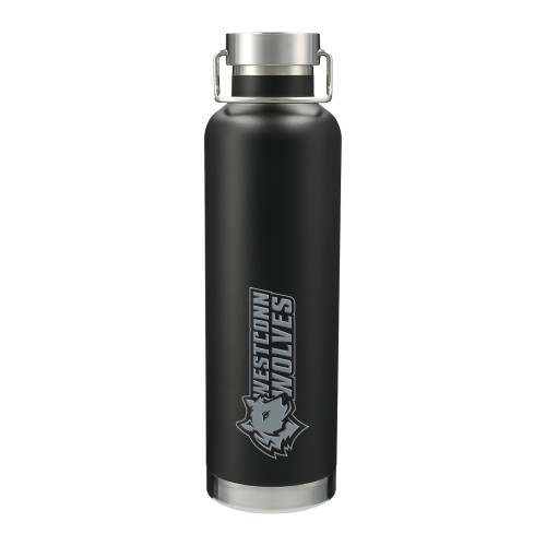  Thor Copper Vacuum Insulated Black Bottle 32oz - Westconn Wolves Mascot Head Left Engraved