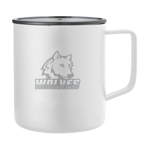  Rover Camp Vacuum Insulated White Mug 14oz - Mascot Engraved